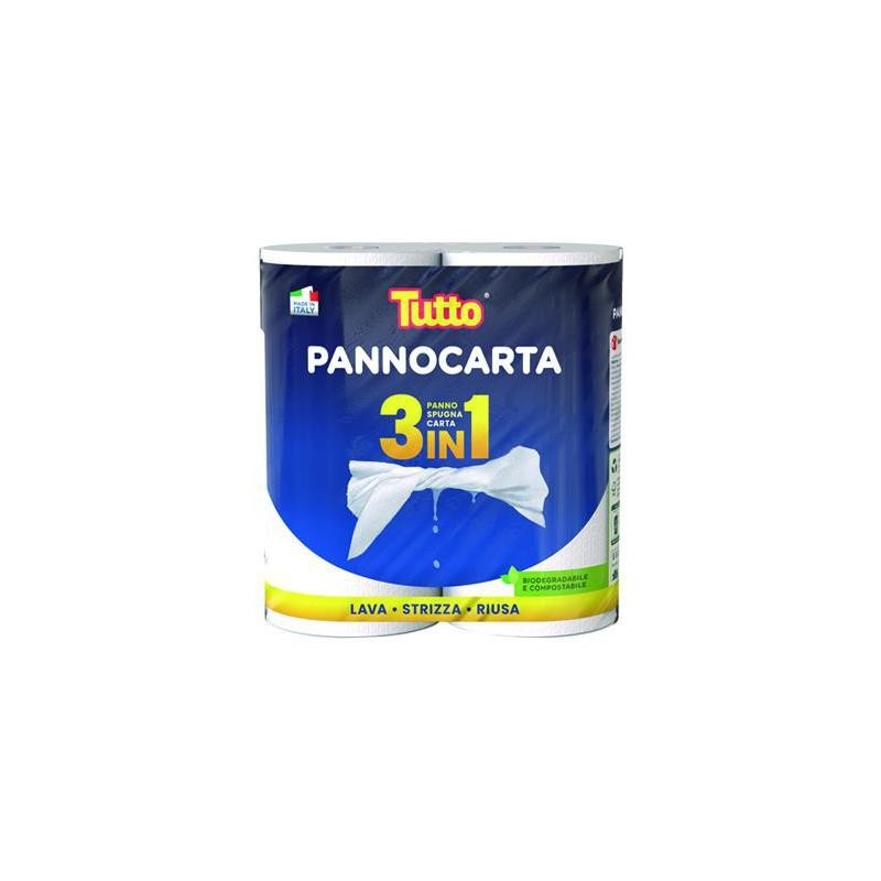 TUTTO PANNOCARTA X 2 ROTOLI 3IN1