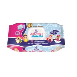 VELLUTO BABY SALVIETTINE X 72 AZZURRO