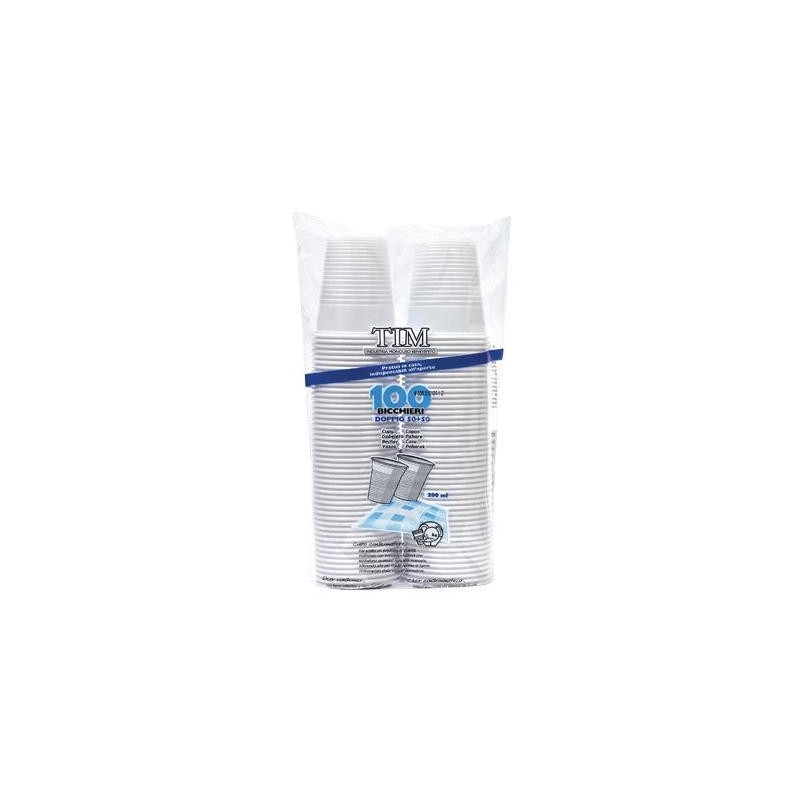 BICCHIERI BIANCHI 200CC X 100 TIM