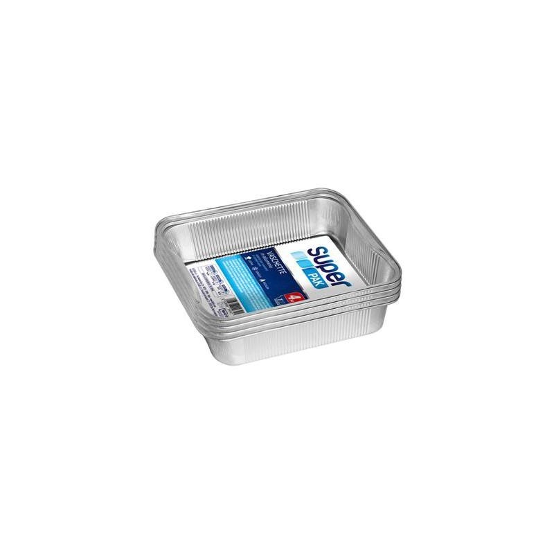 CONTENITORI S/COPERCHIO ALLUMINIO 1 PORZIONI SUPER PACK