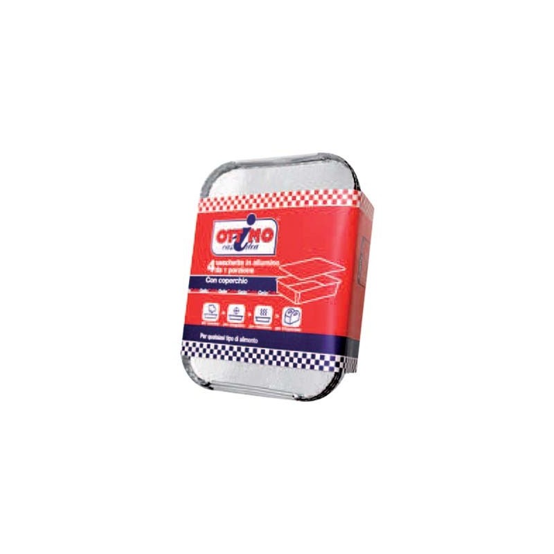 CONTENITORI S/COPERCHIO ALLUMINIO 6 PORZIONI OTTIMO
