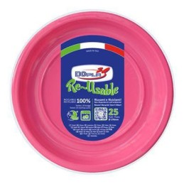 DOPLA PIATTO FRUTTA X 25 100% RICICLABILE FUCSIA