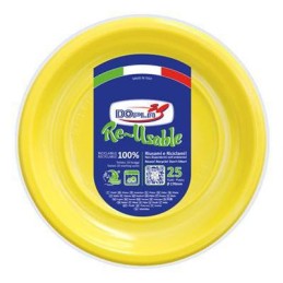DOPLA PIATTO FRUTTA X 25 100% RICICLABILE GIALLO