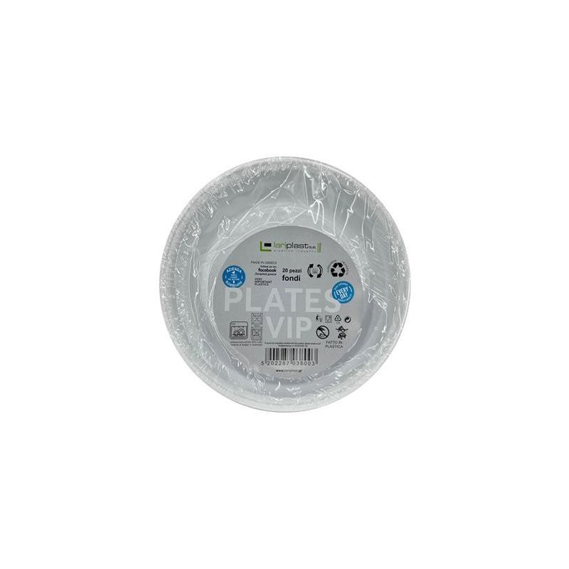 LARIPLAST PIATTI FONDI X20 BIANCHI DIAMETRO CM22