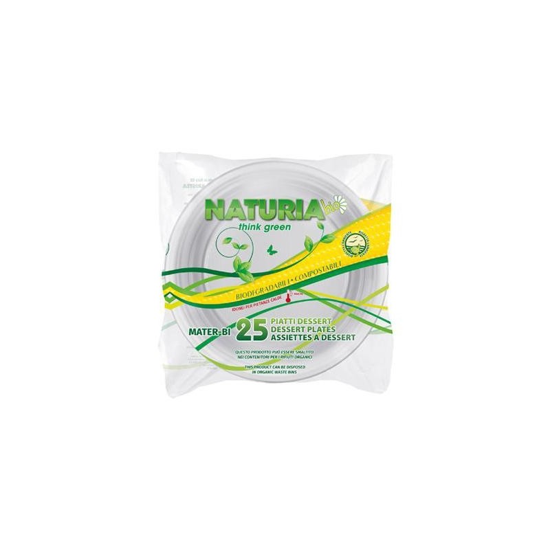 NATURIA PIATTO DESSERT X 25 BIANCHI