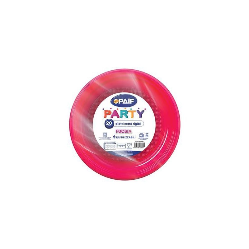 PAIF PIATTI COLORATI FUCSIA X20