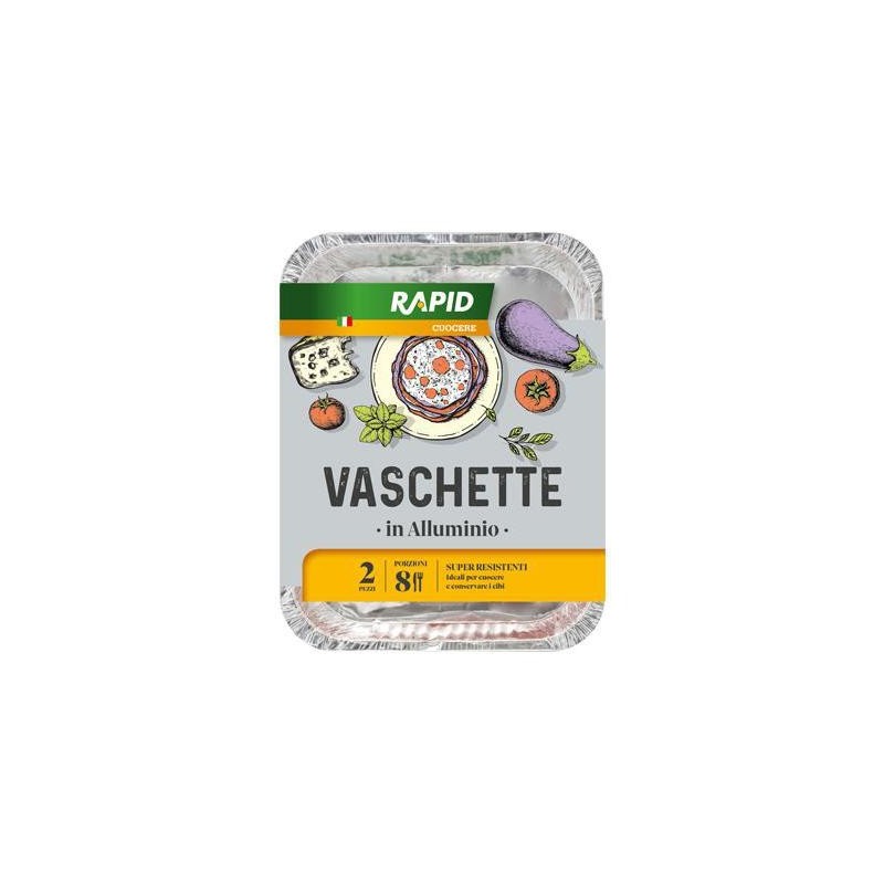 RAPID CONTENITORI SENZA COPERCHIO 8 PORZIONI 2 PZ.