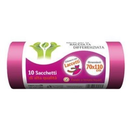 SMP SACCHI PATTUMIERA CON LACCETTI CM.70X100 X 10 VIOLA