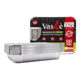SUPER PACK CONTENITORE 8 PORZIONE 25 PEZZI CON COPERCHIO