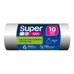 SUPERSAK SACCHI RIFIUTI RACCOLTA DIFFERENZIATA BIANCO X 10 CM.70X110