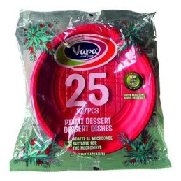 VAPA PIATTI ROSSI DESSERT X25