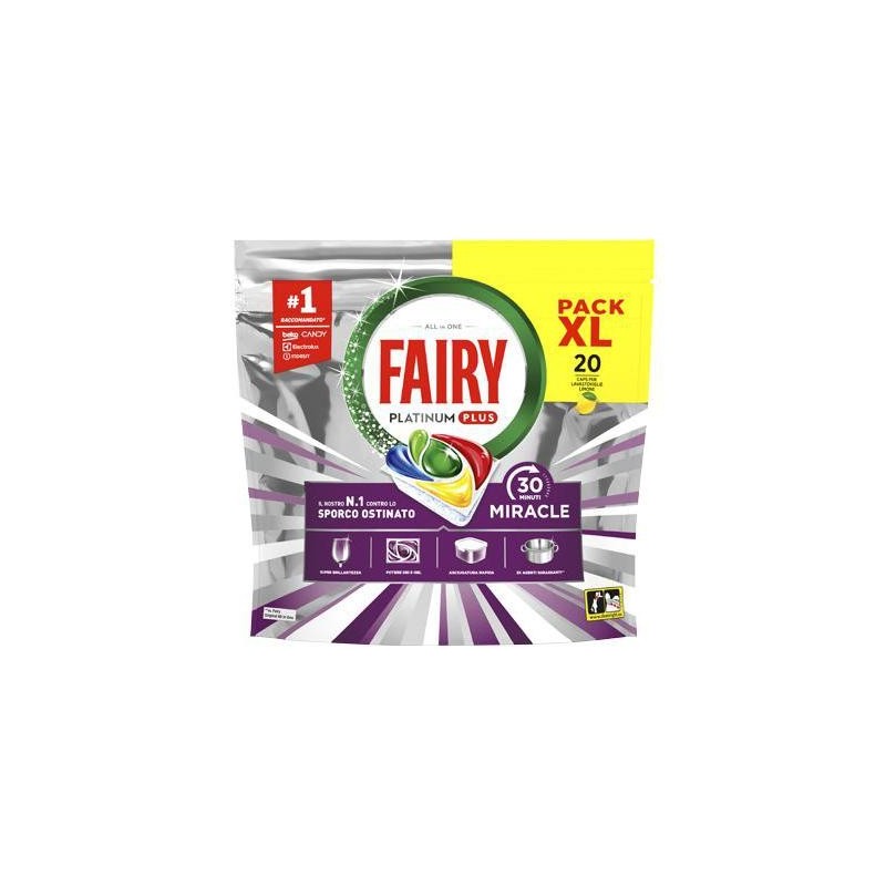 FAIRY XL PACK FAIRY MIRACLE PLATINUM PLUS LIMONE X 20 CAPS