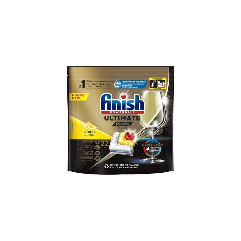 FINISH ULTIMATE PLUS ALL IN 1 LEMON X 22