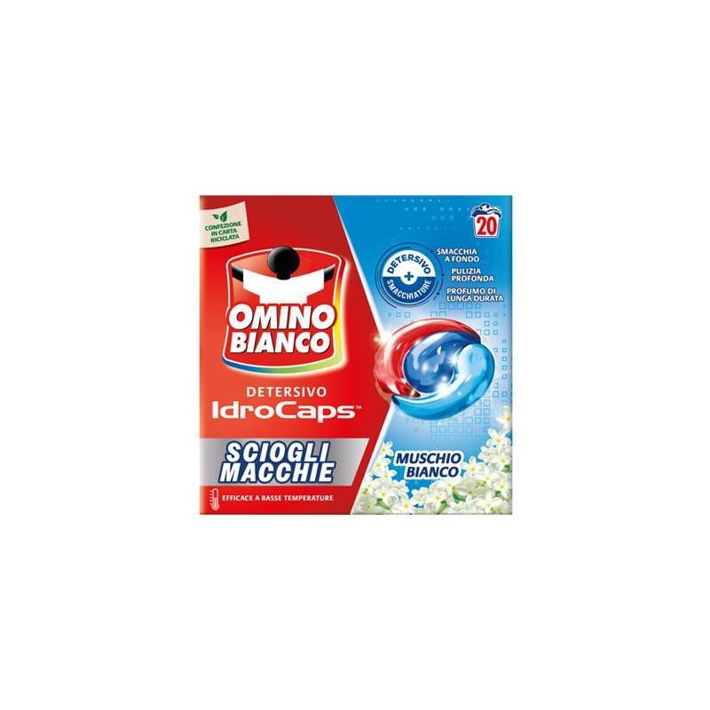 OMINO BIANCO SCIOGLI MACCHIE MUSCHIO BIANCO X 20 PZ