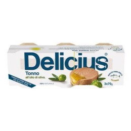 DELICIUS TONNO GR.80X3 OLIO OLIVA (PINNA GIALLA)