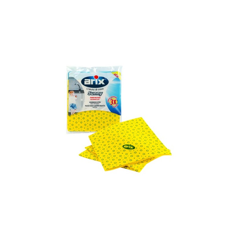 ARIX PANNO MULTIUSO GIALLO SUNNY X3 CON ANTIBATTER