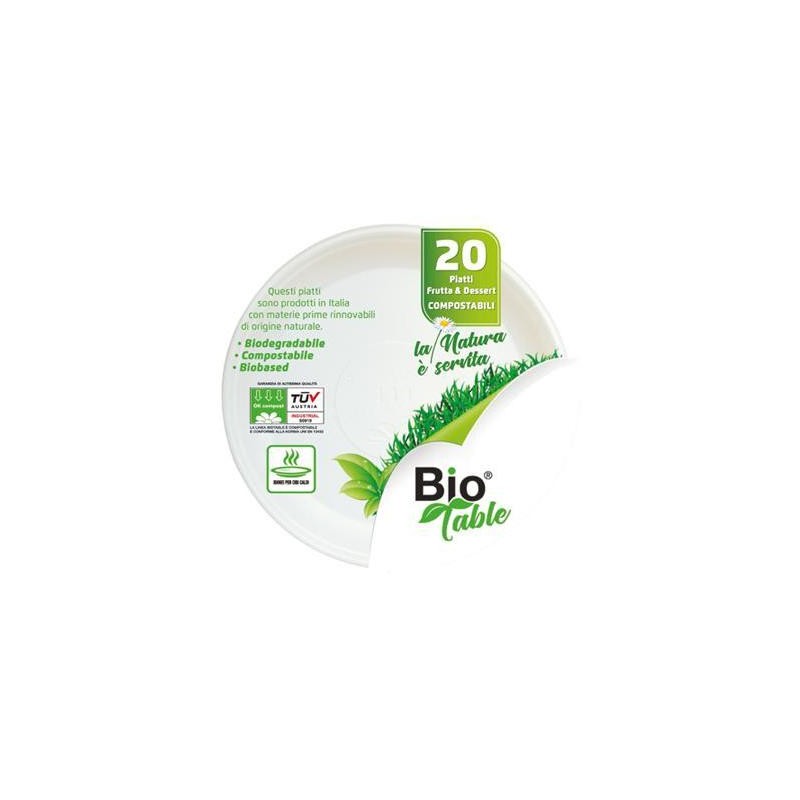 BIOTABLE PIATTI DESSERT X 20