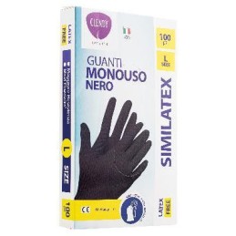 CLENDY GUANTI SIMIL.X 100 NERO LARGE