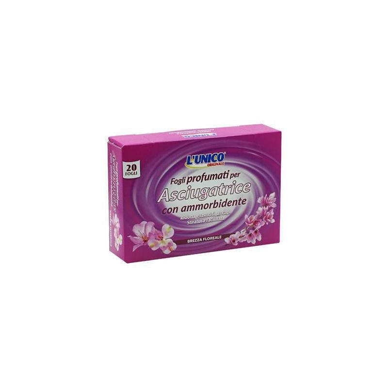 L'UNICO FOGLI PROFUMATI PER ASCIUGATRICE X 20 BREZZA FLOREALE