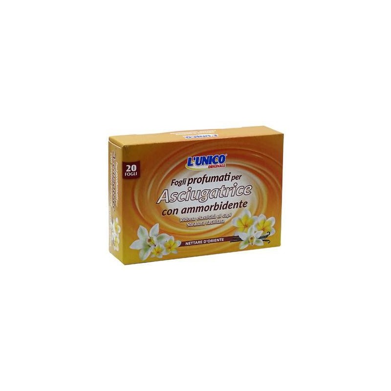 L'UNICO FOGLI PROFUMATI PER ASCIUGATRICE X 20 NETTARE D'ORIENTE