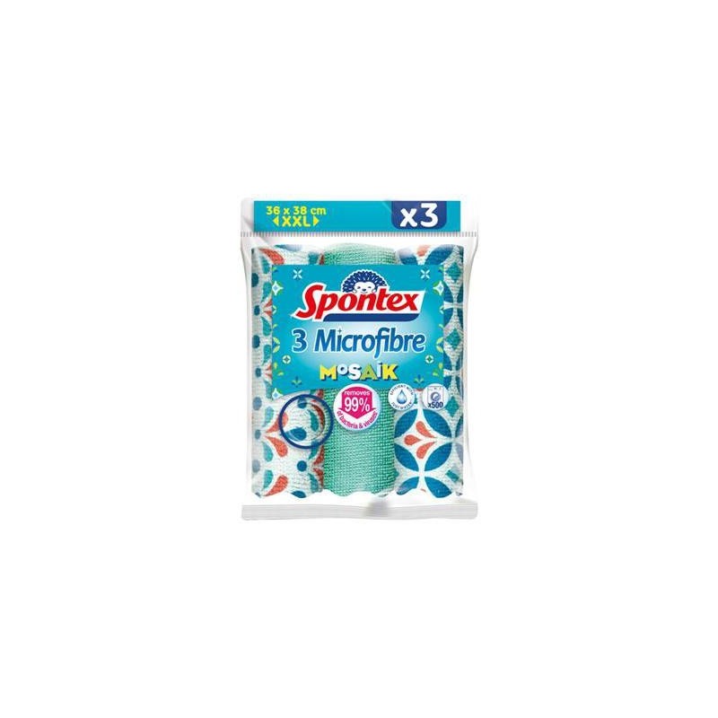 SPONTEX MOSAIK MICROFIBRE X3PANNI