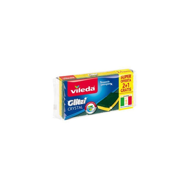 VILEDA GLITZI FIBRA VERDE CRYSTAL X2 + 1