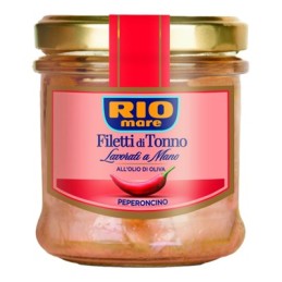 RIO MARE FILETTO TONNO PEPERONCINO VASO VETRO G130