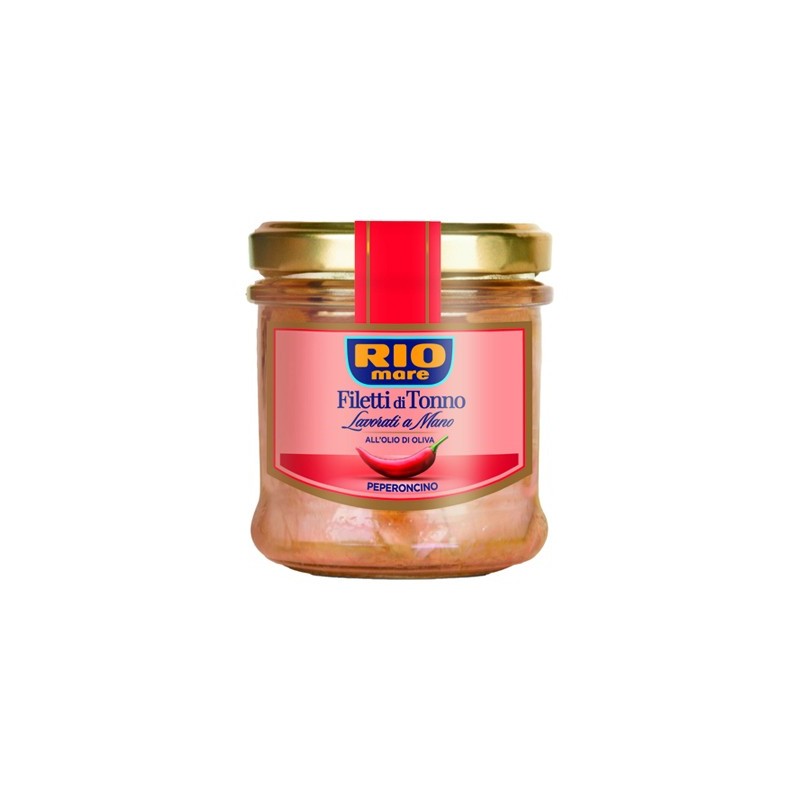 RIO MARE FILETTO TONNO PEPERONCINO VASO VETRO G130