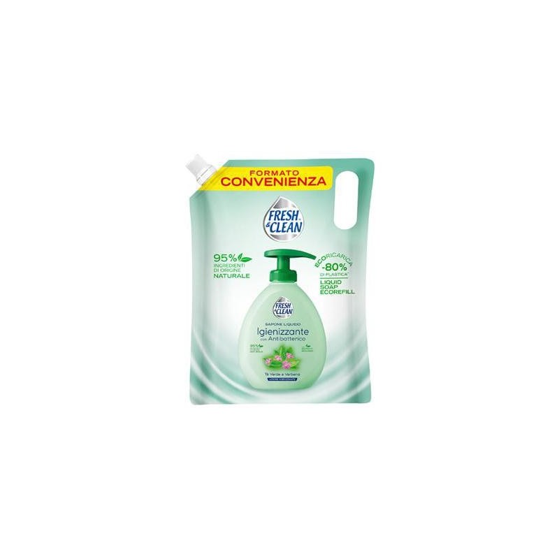 FRESH & CLEAN SAPONE LIQUIDO ECORICARICA 1 LT IGIENIZZANTE ANTIBATTERICO