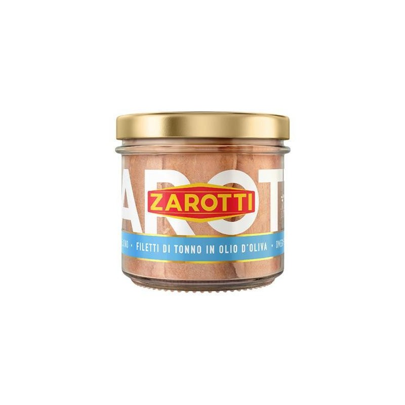 ZAROTTI FILETTI TONNO VASO VETRO OLIO OLIVA GR.110