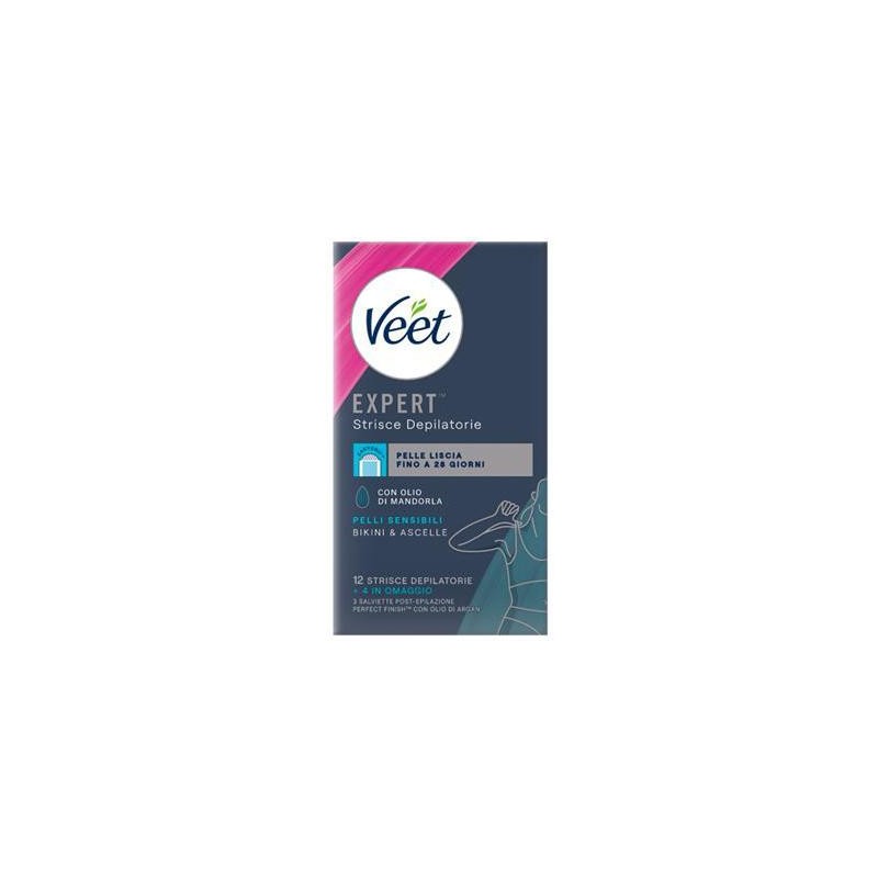 VEET EXPERT STRISCE BIKINI ASCELLE X 12+4 PZ PELLI SENS