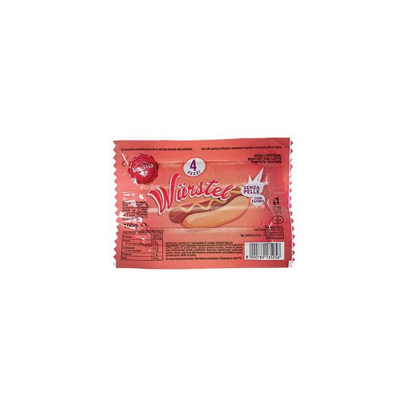 BONAZZA WURSTEL SUINO X4 GR100