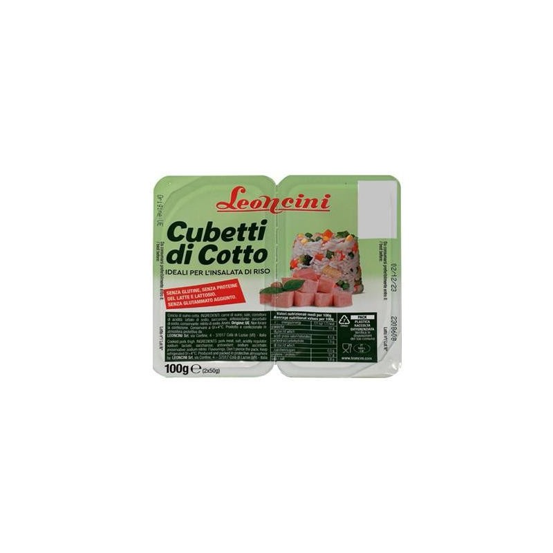LEONCINI PROSCIUTTO COTTO A CUBETTI 100 GR