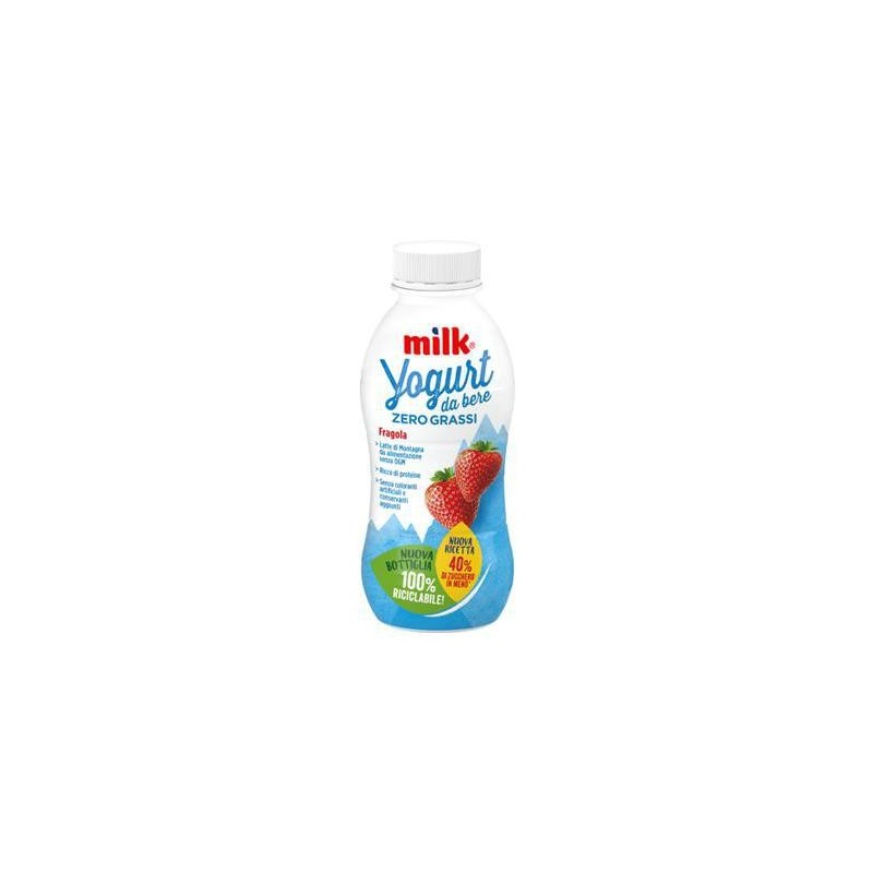 MILK YOGURT DA BERE 500 GR FRAGOLA ZERO GRASSI