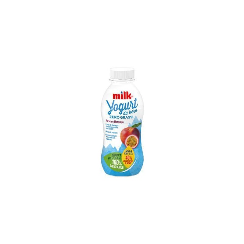 MILK YOGURT DA BERE 500 GR PESCA MARACUJA ZERO GRASSI