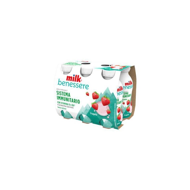 MILK YOGURT DIFESE IMMUNITARIE 6 X 100 GR FRAGOLA