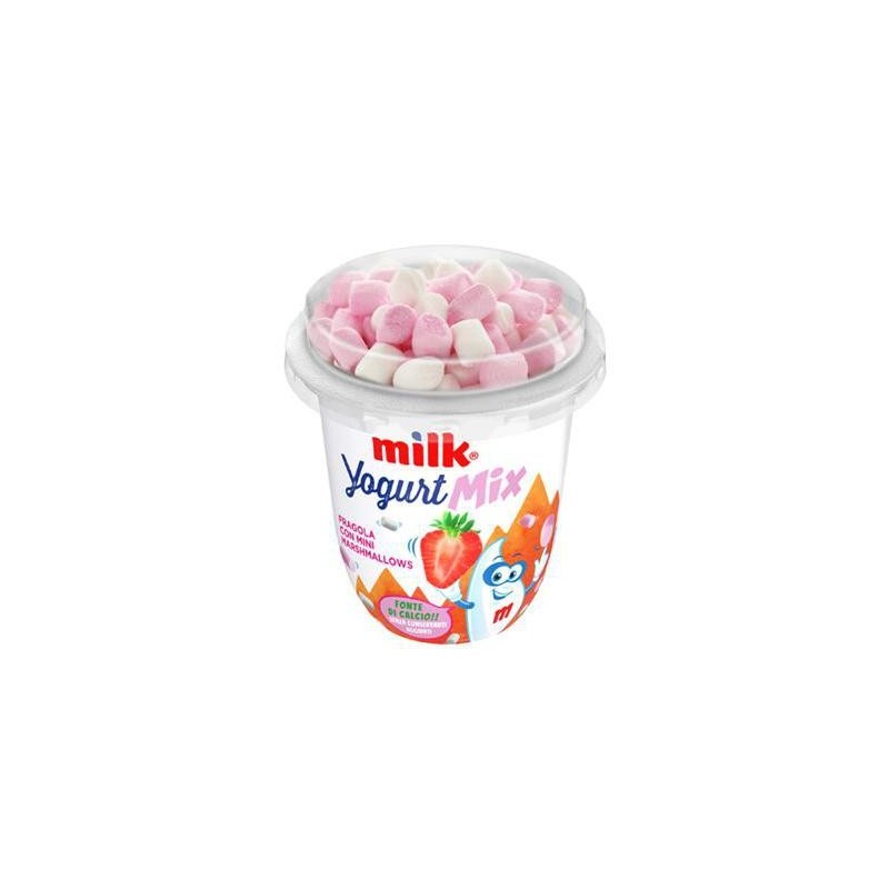 MILK YOGURT MIX FRAGOLA/MINI MARSHMALLOWS 110 GR
