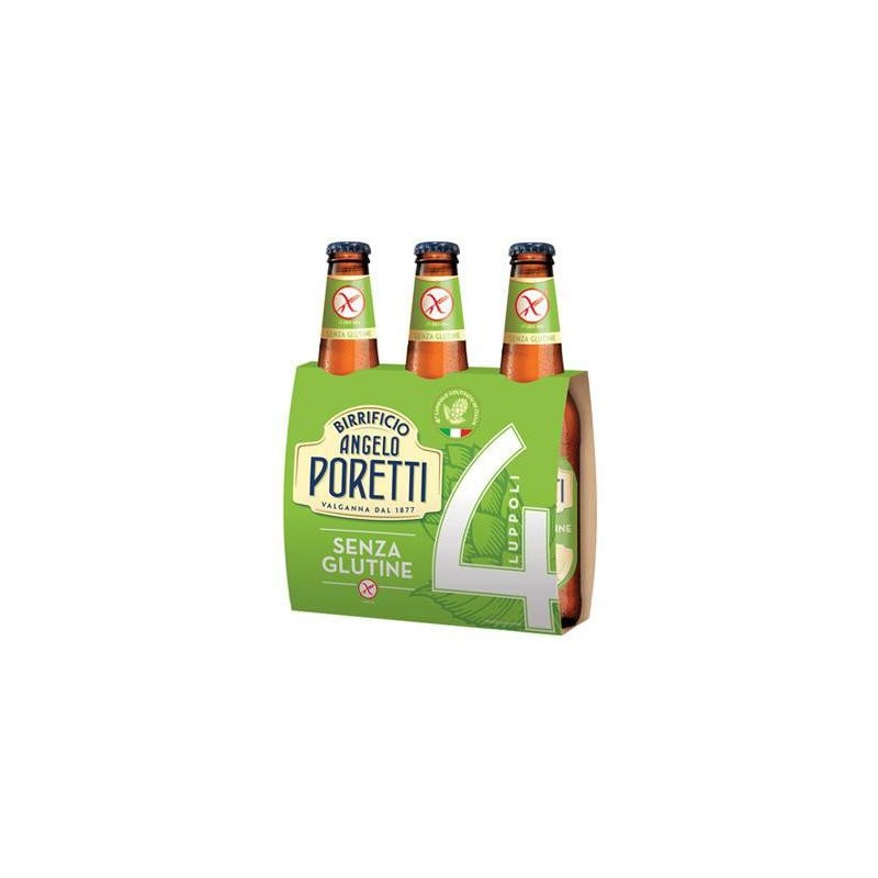 BIRRA PORETTI 4 S/GLUTINE CL.33X3 4,8°