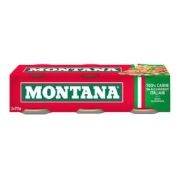 MONTANA CARNE SCATOLA 3 X 70GR