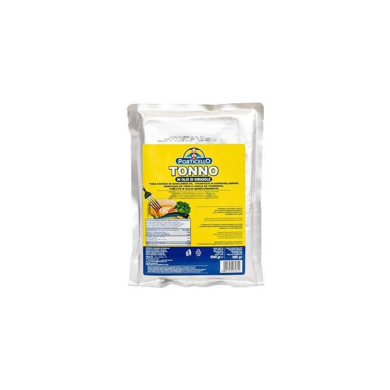 PORTICELLO TONNO KG.1 OLIO GIRASOLE BUSTA