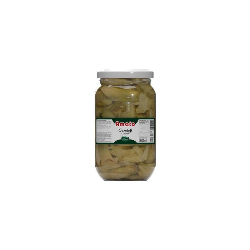 AMATO CARCIOFI A SPICCHI ML3100 OLIO SEMI GIRASOLE VASO VETR
