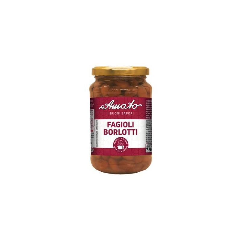 AMATO B.S.FAGIOLI BORLOTTI GR360 SCOTTATI A VAPORE VASO VETR