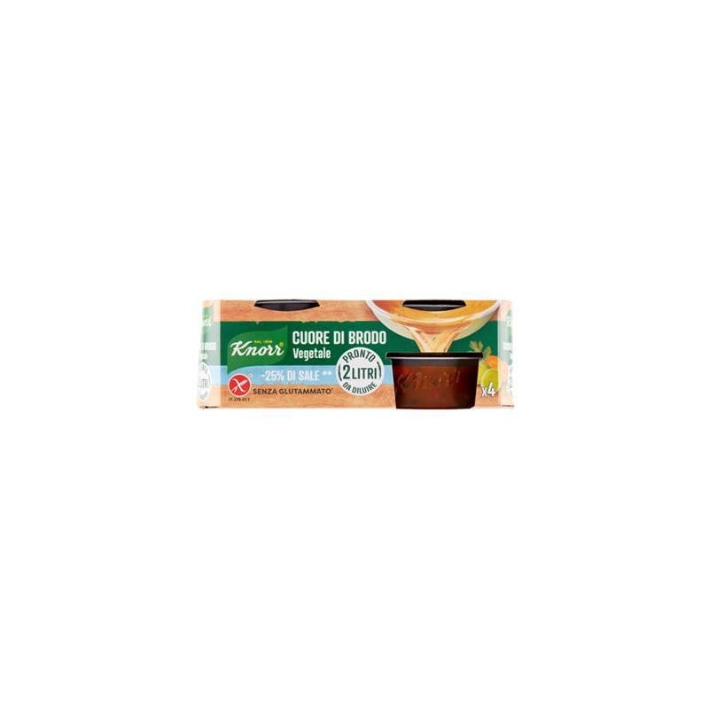 KNORR CUORE BRODO VEGETALE BASSO SALE GR.112X4