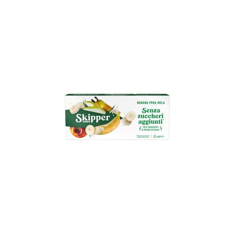 SKIPPER SUCCO BANANA/PERA/MELASENZA ZUCCHERO ML.200X3