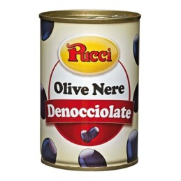 OLIVE NERE DENOCCIOLATE 400 GR PUCCI