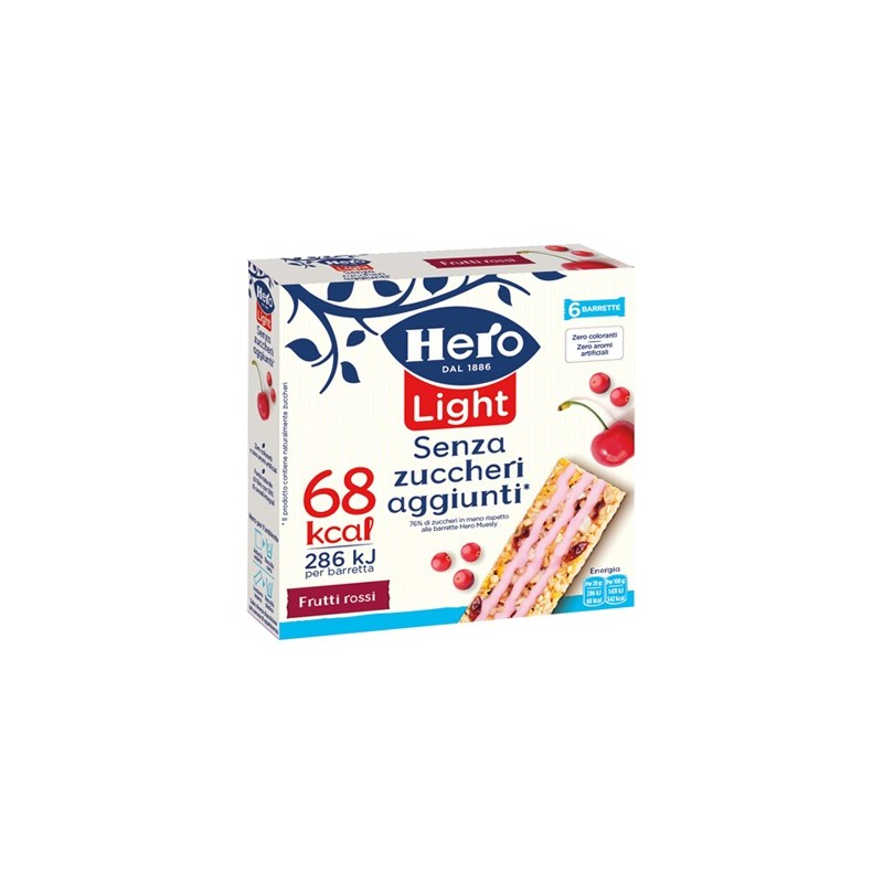 HERO BARRETTE LIGHT FRUTTI ROSSI GR.20X6
