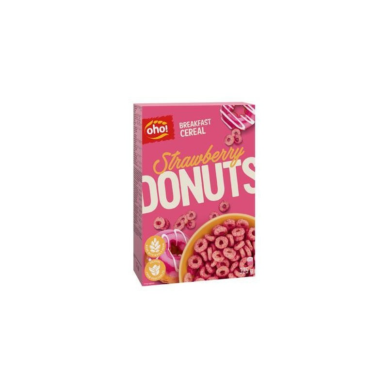 OHO! CEREALI DONUTS STRAWBERRY GR.325