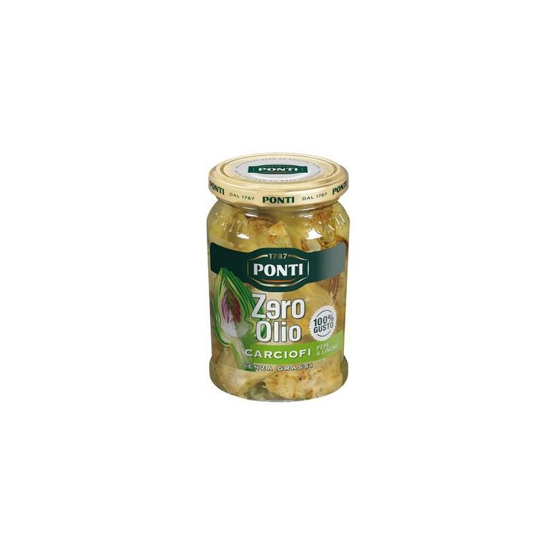 PONTI CARCIOFI ZERO OLIO PEPE E LIMONE 300 GR