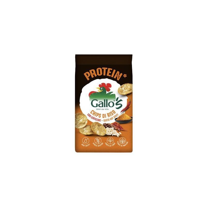 GALLO CHIPS DI RISO PROTEIN HOT SPISY GR.40