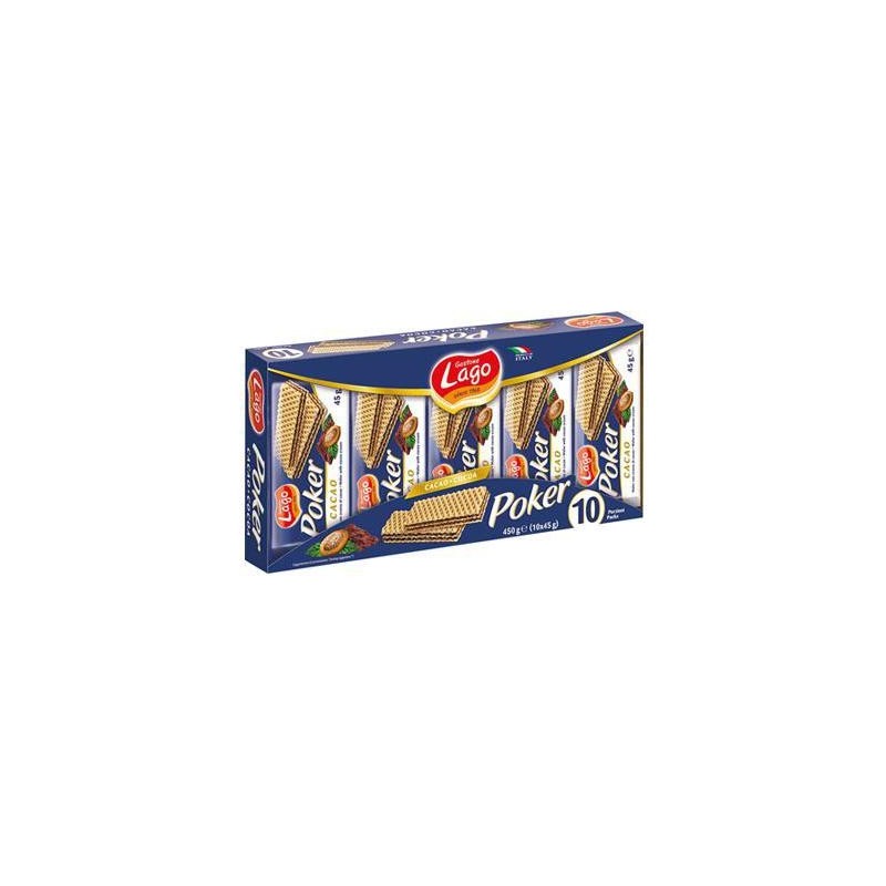 LAGO WAFER POKER 10X45GR CACAO